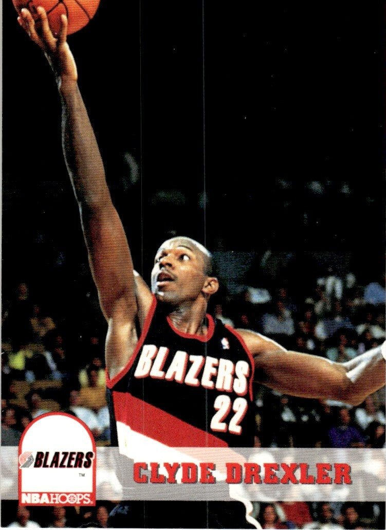 1993-94 NBA Hoops Basketball Card Clyde Drexler Portland Trail Blazers #176