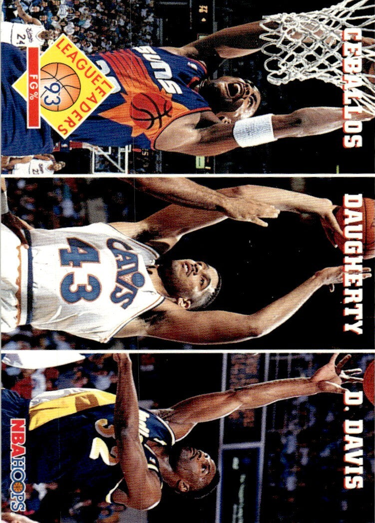 1993-94 NBA Hoops Basketball Card Cedric Ceballos/Brad Daugherty/Dale Davis #285