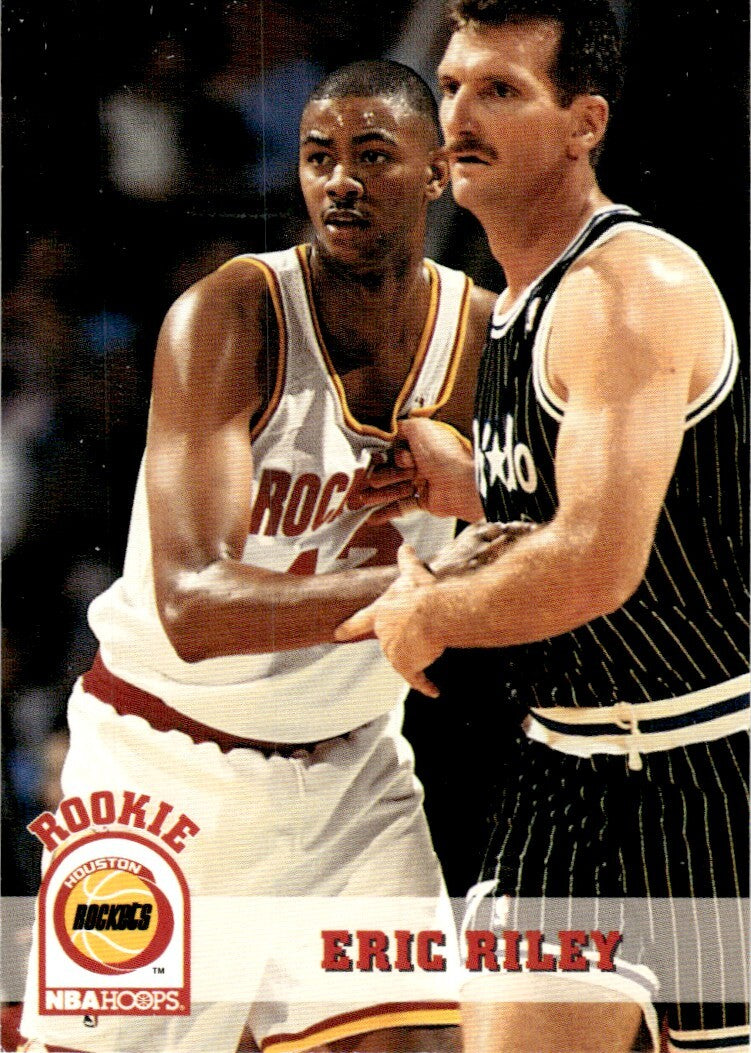 1993-94 NBA Hoops Basketball Card Eric Riley Houston Rockets #344
