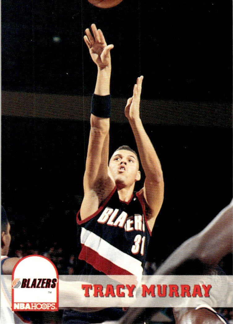 1993-94 NBA Hoops Basketball Card Tracy Murray Portland Trail Blazers #181
