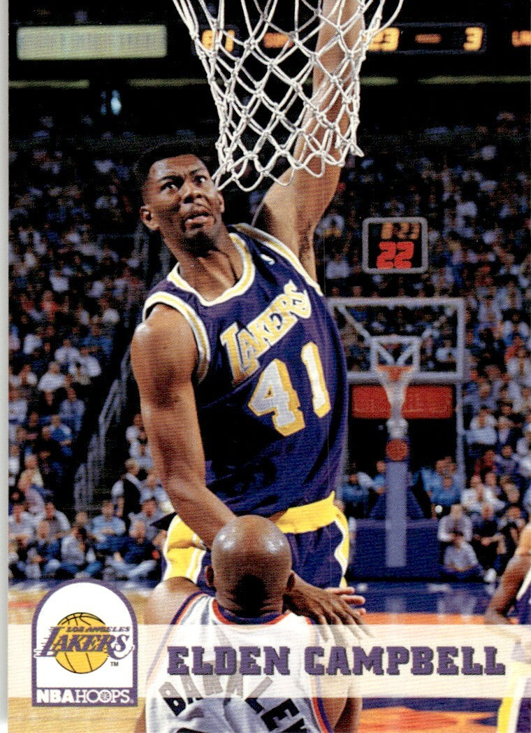 1993-94 NBA Hoops Basketball Card Elden Campbell Los Angeles Lakers #104