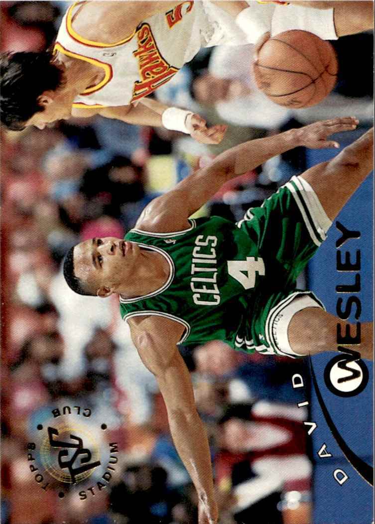 1994-95 Stadium Club Basketball Card David Wesley Boston Celtics #298