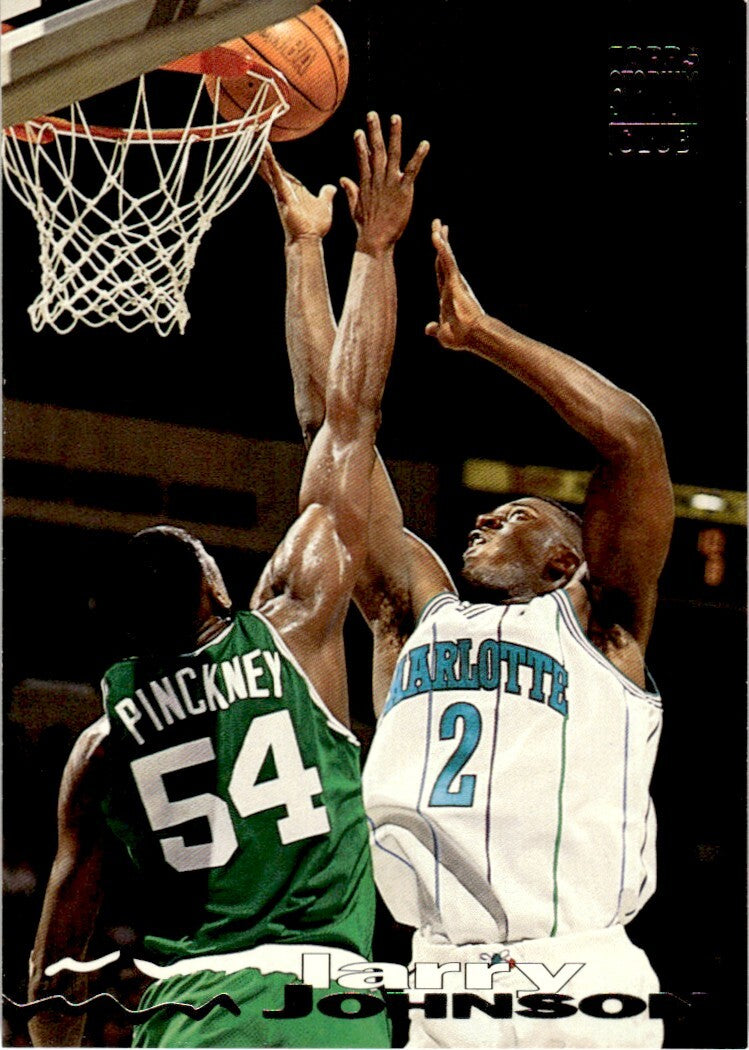 1993-94 Stadium Club Basketball Card Larry Johnson Charlotte Hornets #323