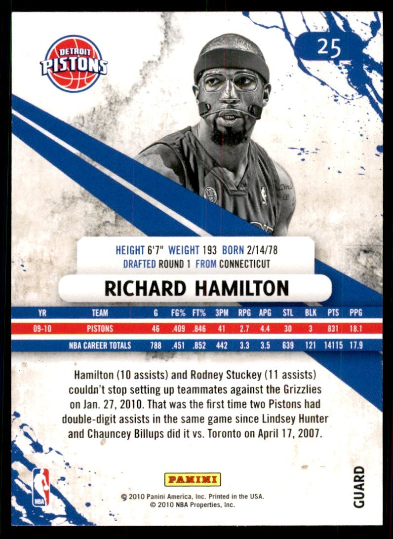 2010-11 Panini Rookies & Stars Richard Hamilton Basketball Cards #25