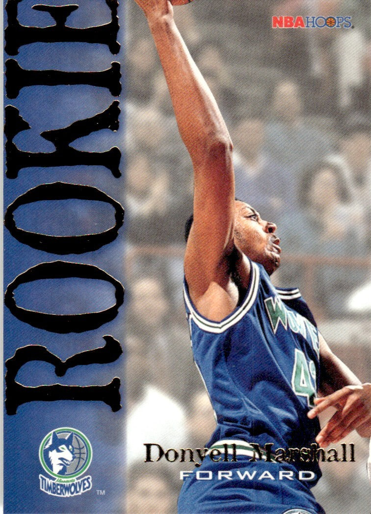 1994-95 NBA Hoops Basketball Card Donyell Marshall Rookie Minnesota Timberwolves
