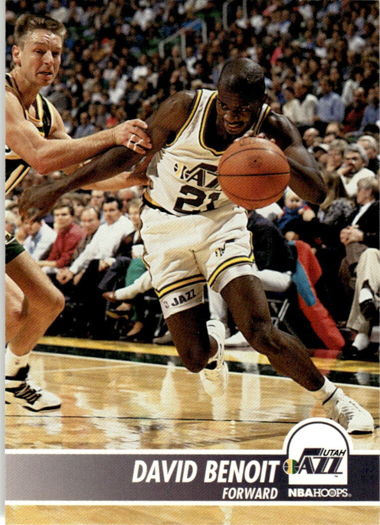 1994-95 NBA Hoops Basketball Card David Benoit Utah Jazz #207
