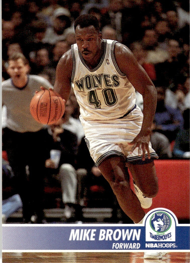 1994-95 NBA Hoops Basketball Card Mike Brown Minnesota Timberwolves #122