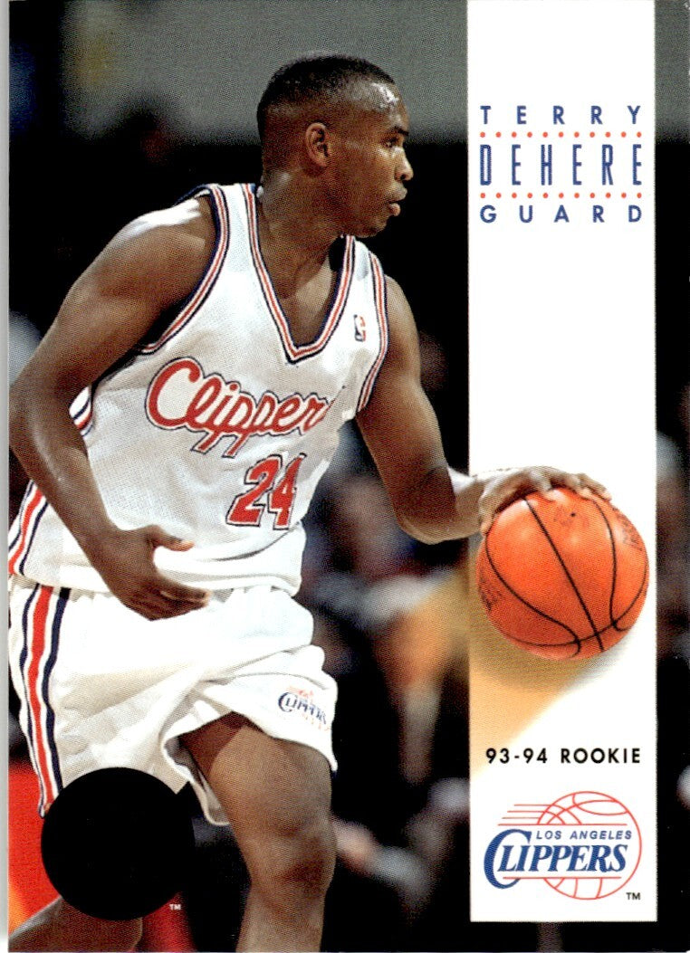 1993-94 SkyBox Basketball Card Terry Dehere Rookie Los Angeles Clippers #236