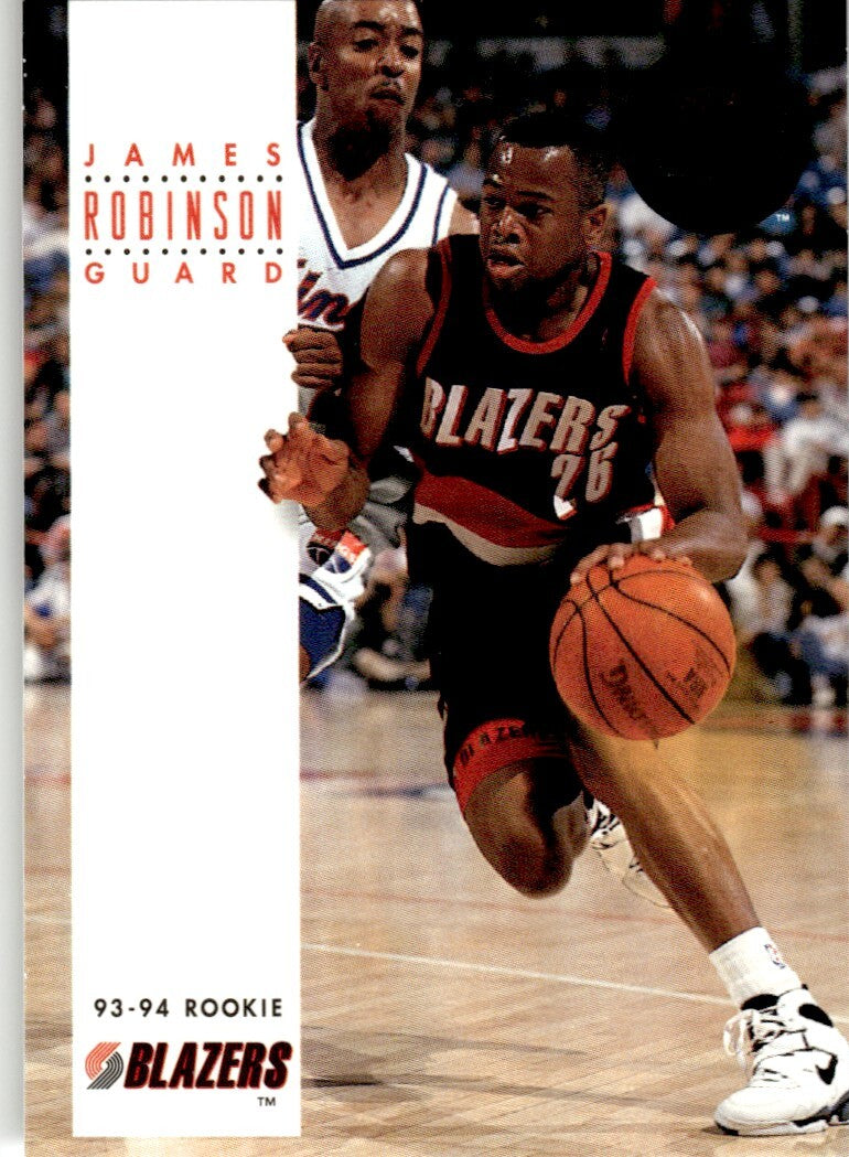 1993-94 SkyBox Basketball Card James Robinson Rookie Portland Trail Blazers #272