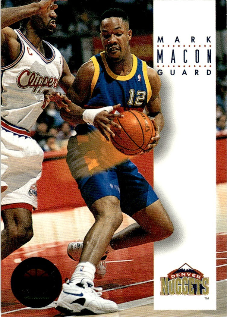 1993-94 SkyBox Basketball Card Mark Macon Denver Nuggets #62