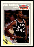 1989-90 Fleer Willie Anderson Rookie A San Antonio Spurs #140