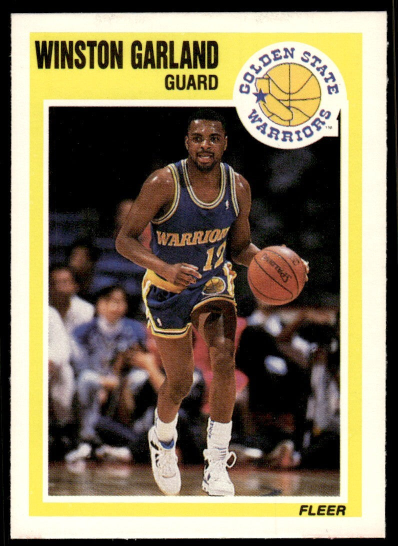 1989-90 Fleer Basketball Card Winston Garland Golden State Warriors #53
