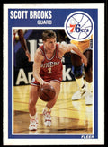 1989-90 Fleer Basketball Card Scott Brooks Rookie B Philadelphia 76ers #114