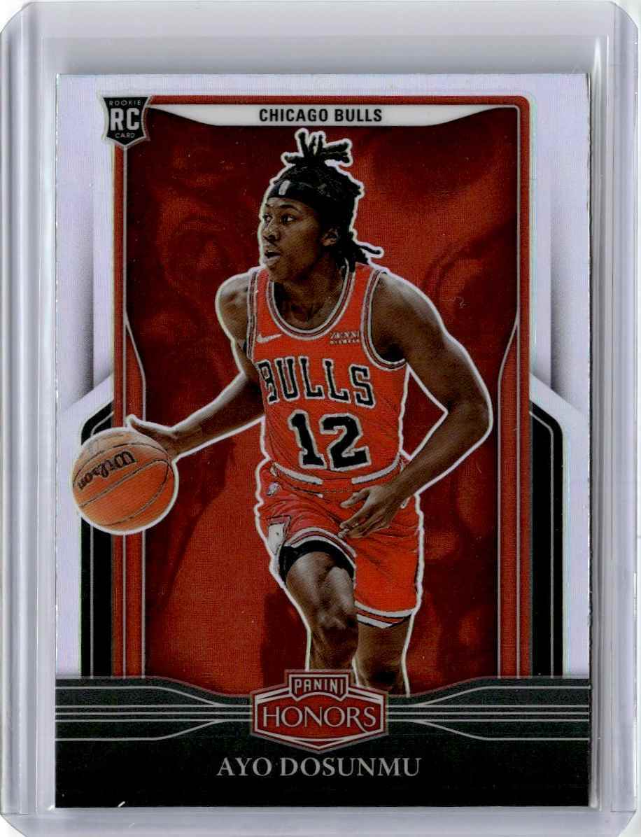 2021-22 Panini Honors Prizm Ayo Dosunmu Basektball Card Chicago Bulls #682