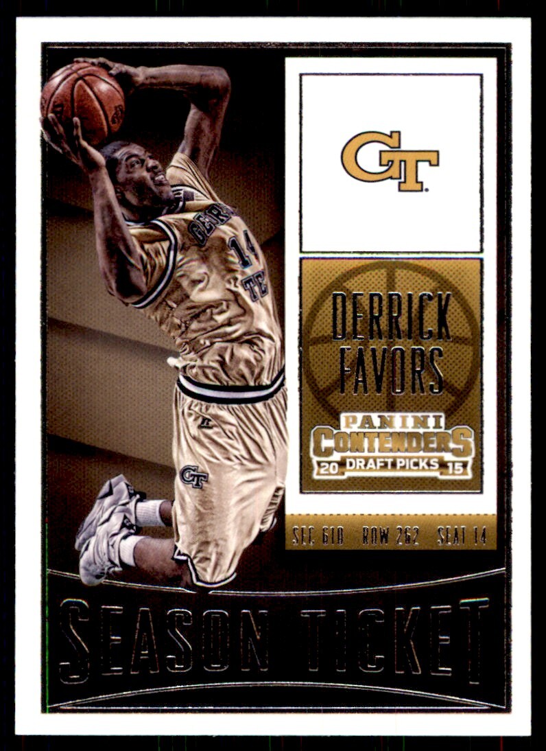 2015-16 Panini Contenders Draft Picks Derrick Favors A Basketball Cards #27