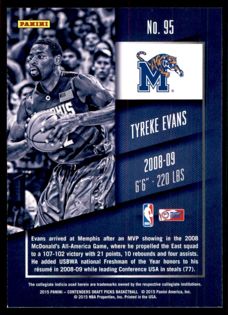 2015-16 Panini Contenders Draft Picks Tyreke Evans B Basketball Cards #95
