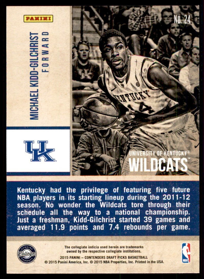 2015-16 Panini Contenders Draft Picks Michael Kidd-Gilchrist D Basketball Cards