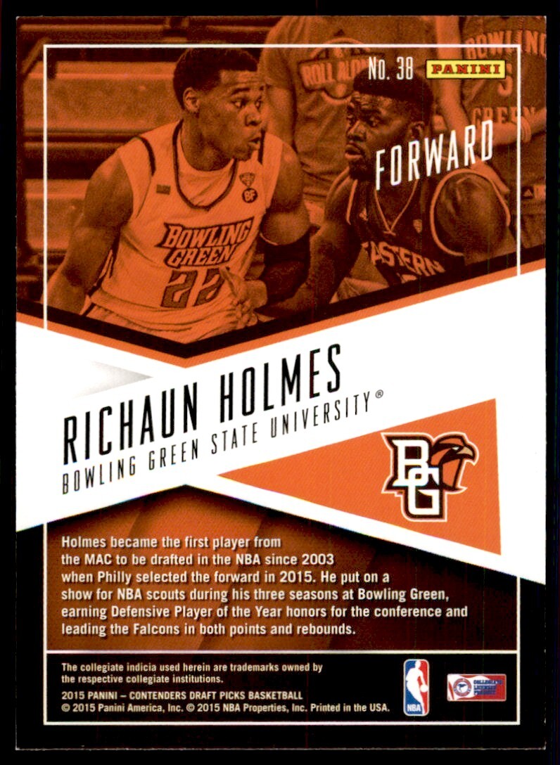 2015-16 Panini Contenders Draft Picks Richaun Holmes C Basketball Cards #38