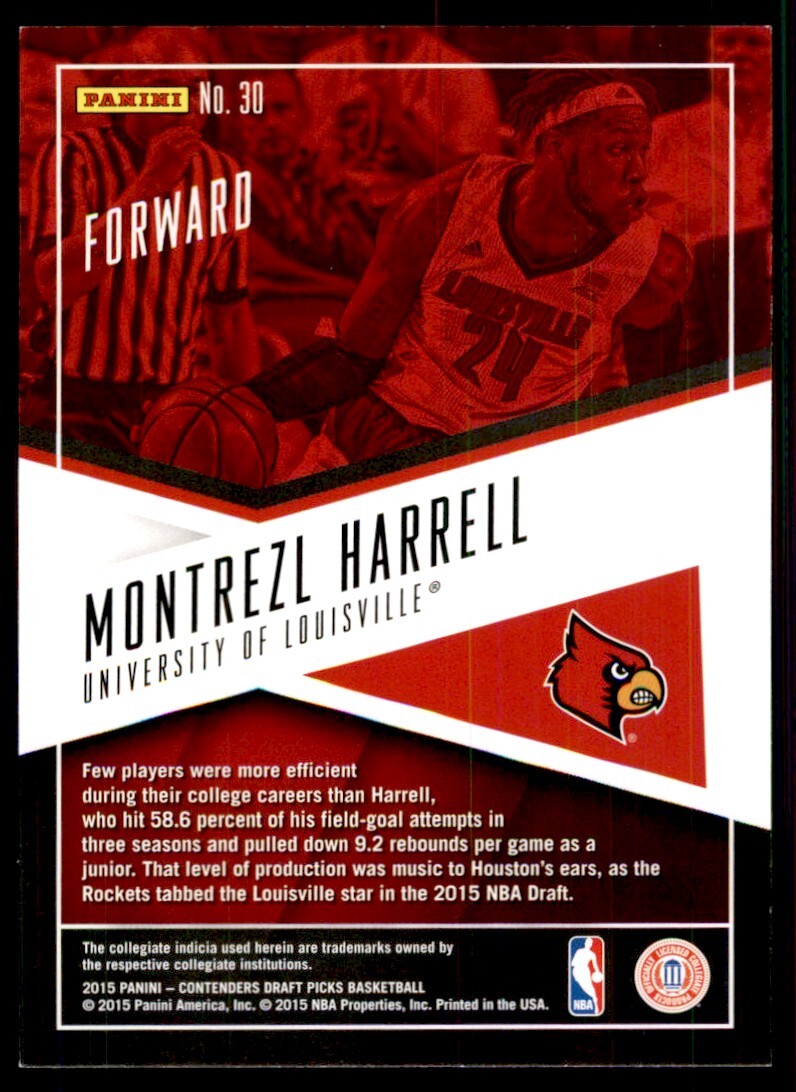 2015-16 Panini Contenders Draft Picks. Montrezl Harrell Basketball Cards #30