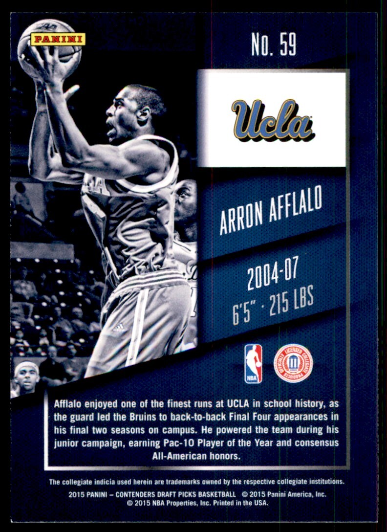 2015-16 Panini Contenders Draft Picks. Arron Afflalo A Basketball Cards #59