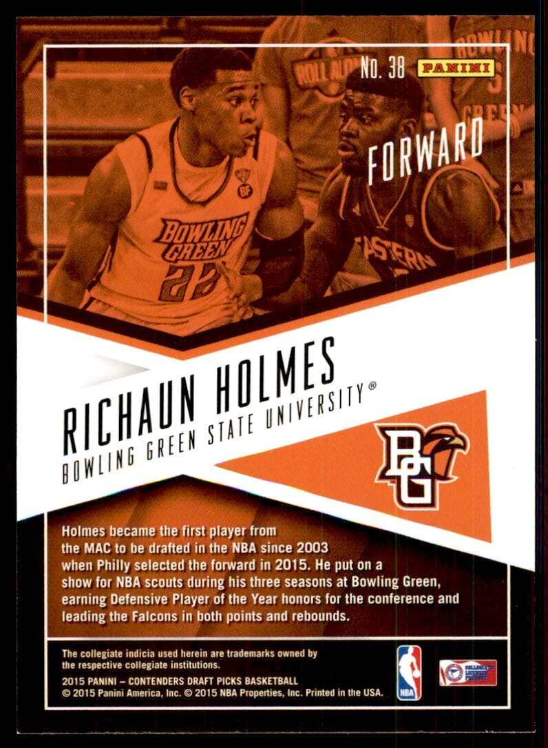 2015-16 Panini Contenders Draft Picks; Richaun Holmes Basketball Cards #38