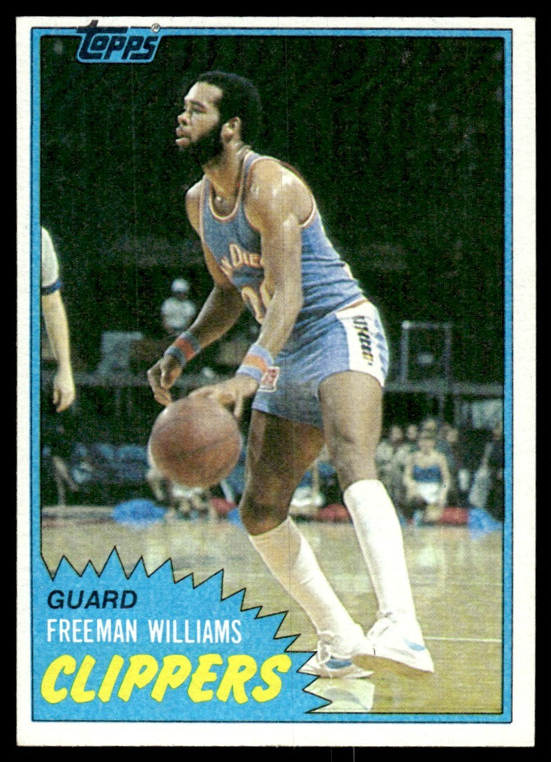 1981-82 Topps Basketball Card Freeman Williams San Diego Clippers #W95
