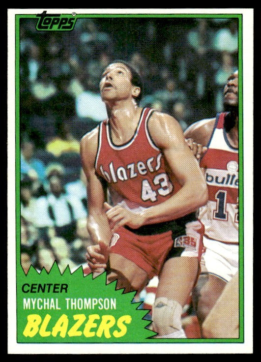 1981-82 Topps Basketball Card Mychal Thompson A Portland Trail Blazers #36