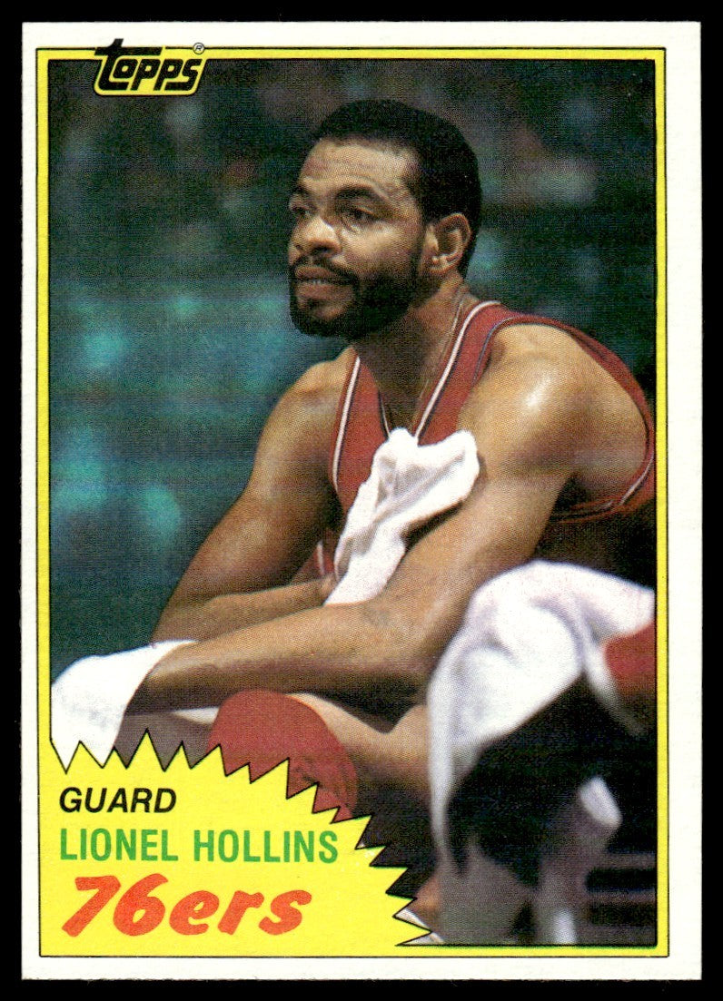 1981-82 Topps Basketball Card Lionel Hollins Philadelphia 76ers #31