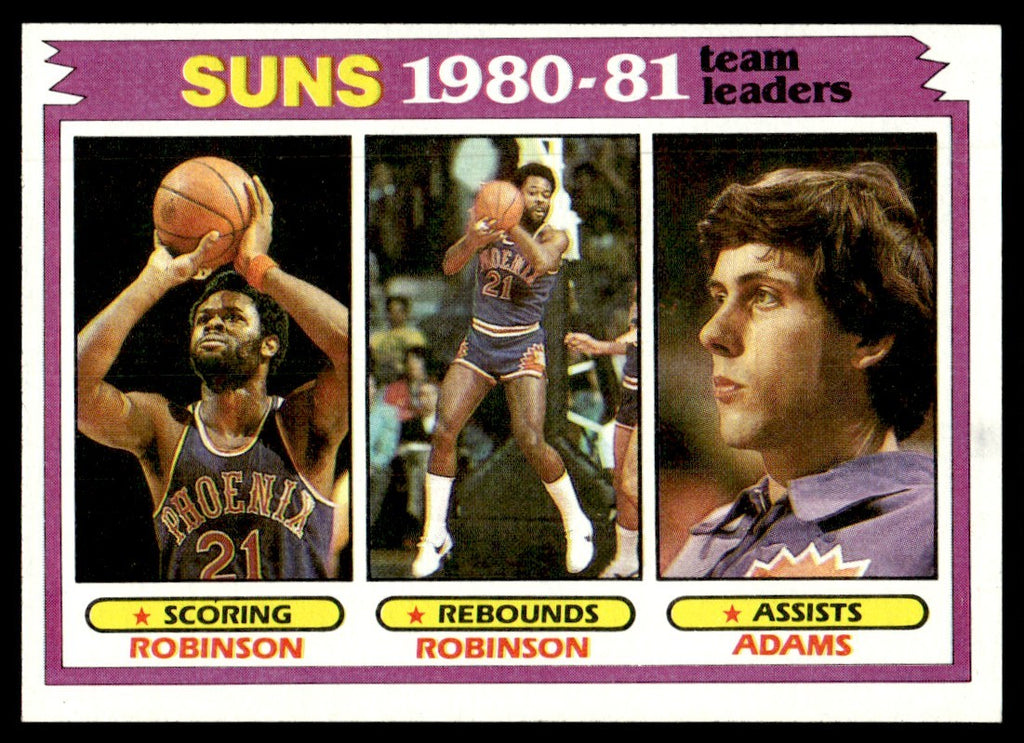 1981-82 Topps Basketball Card Leonard Robinson/Alvan Adams A Phoenix Suns #60