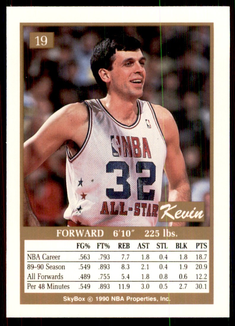 1990-91 SkyBox Kevin McHale Basketball Cards #19