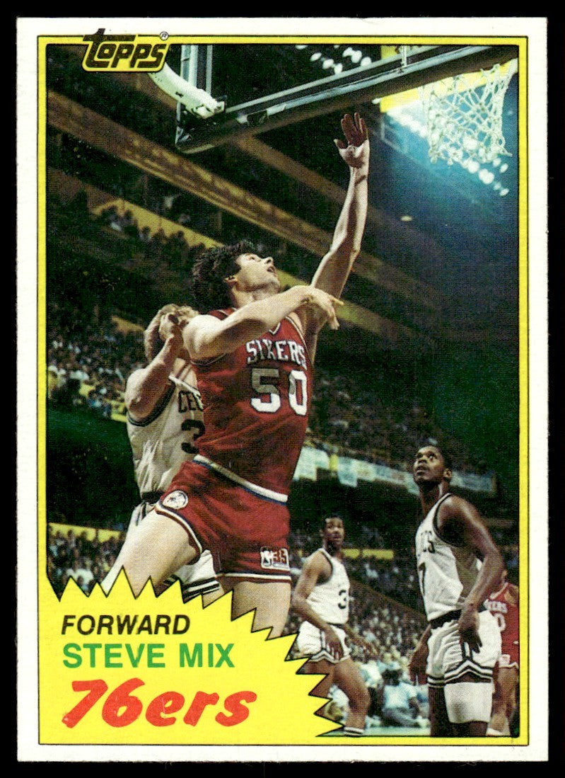 1981-82 Topps Basketball Card Steve Mix D Philadelphia 76ers #E92