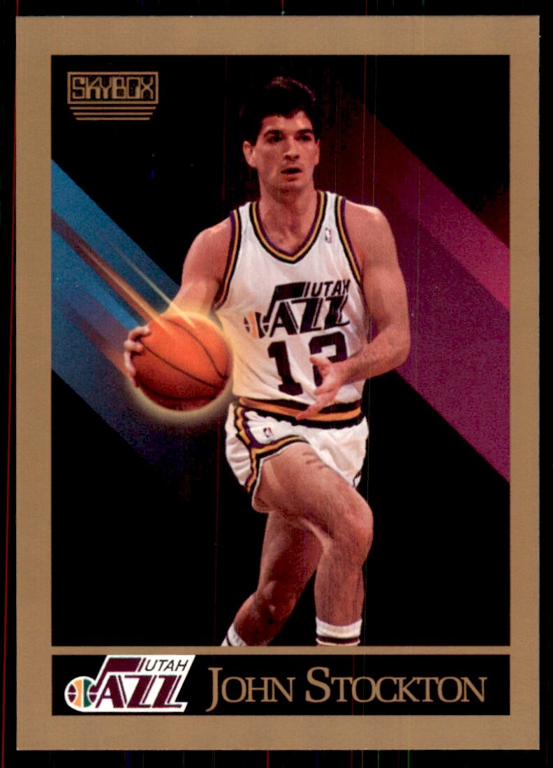 1990-91 SkyBox John Stockton Basketball Cards #284
