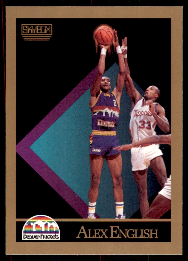 1990-91 SkyBox Alex English Basketball Cards #74
