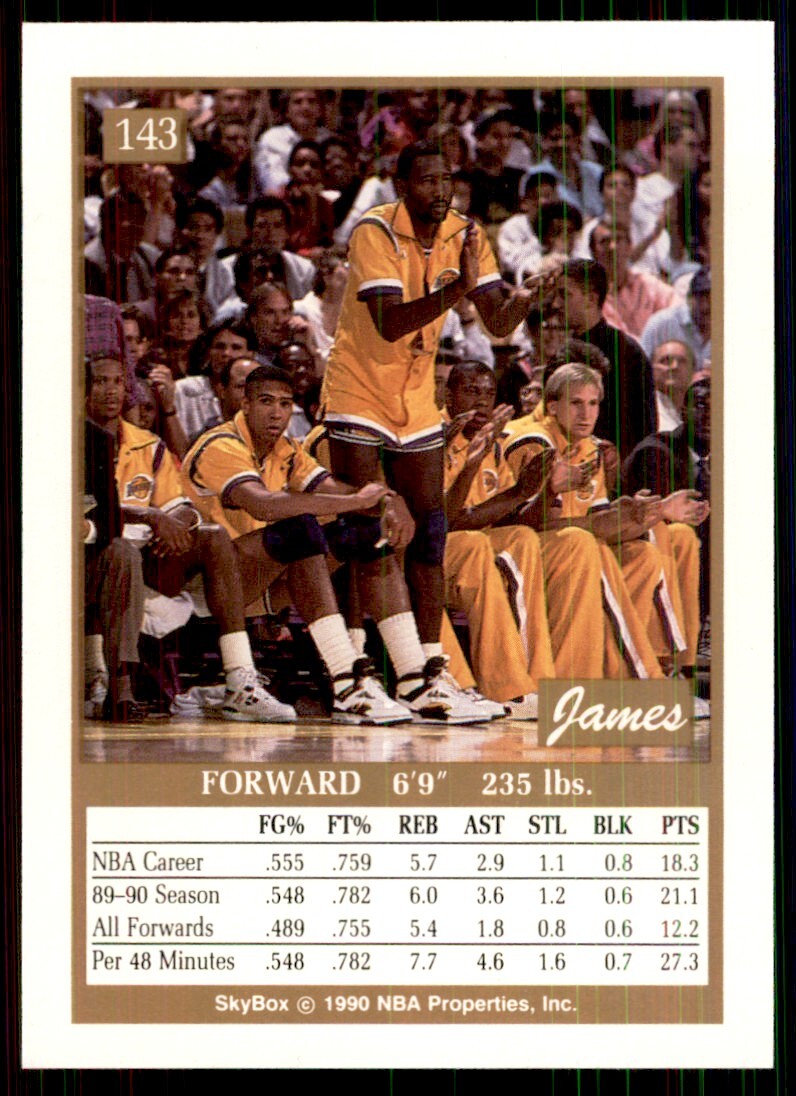 1990-91 SkyBox James Worthy A Basketball Cards #143