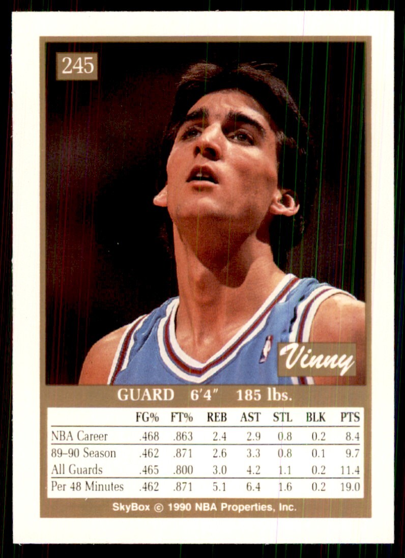 1990-91 SkyBox Vinny Del Negro Basketball Cards #245
