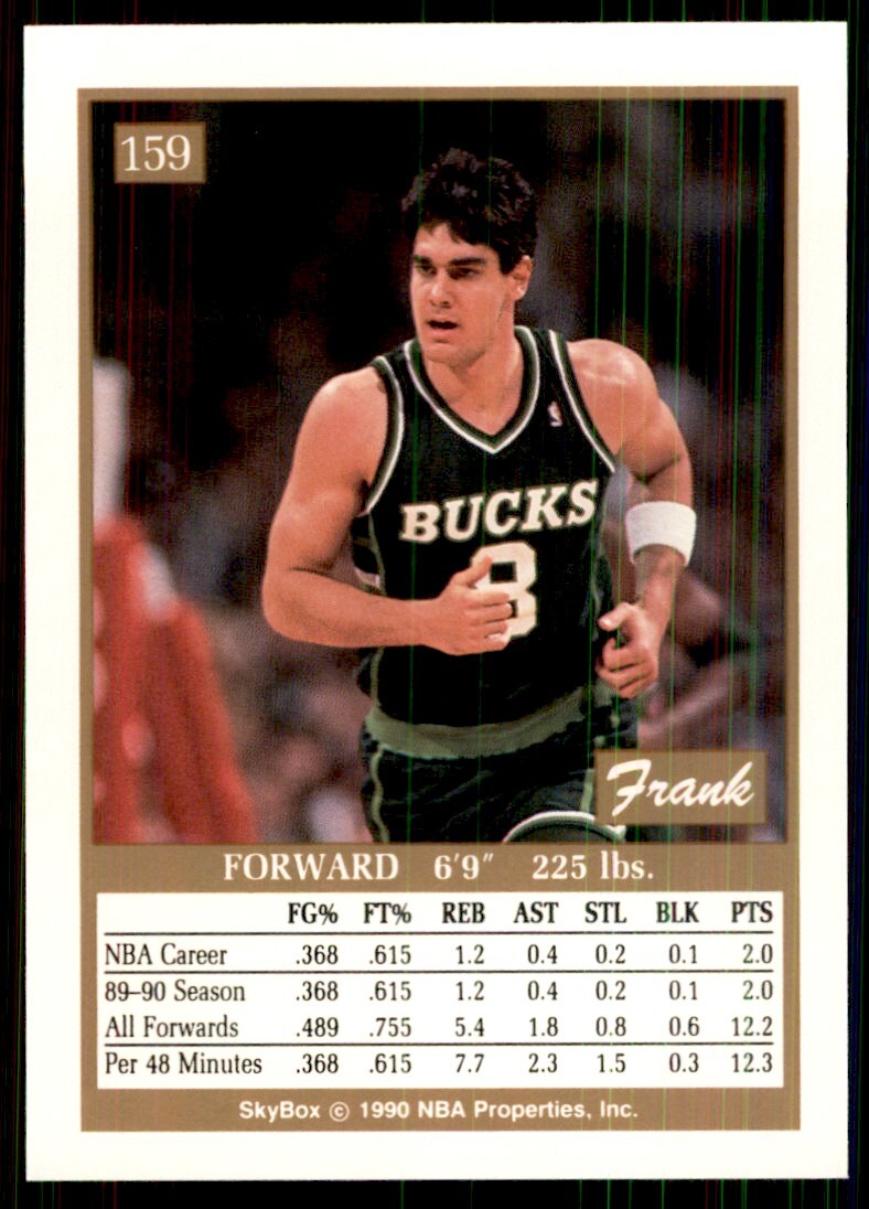 1990-91 SkyBox Frank Kornet Basketball Cards #159