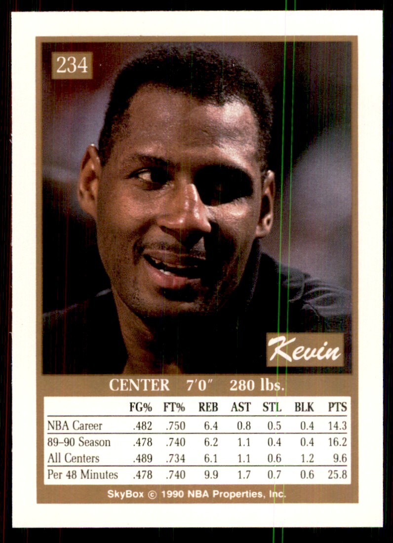 1990-91 SkyBox. Kevin Duckworth Basketball Cards #234
