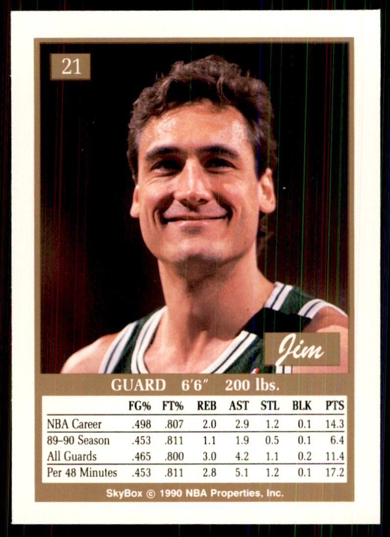 1990-91 SkyBox. Jim Paxson A Basketball Cards #21