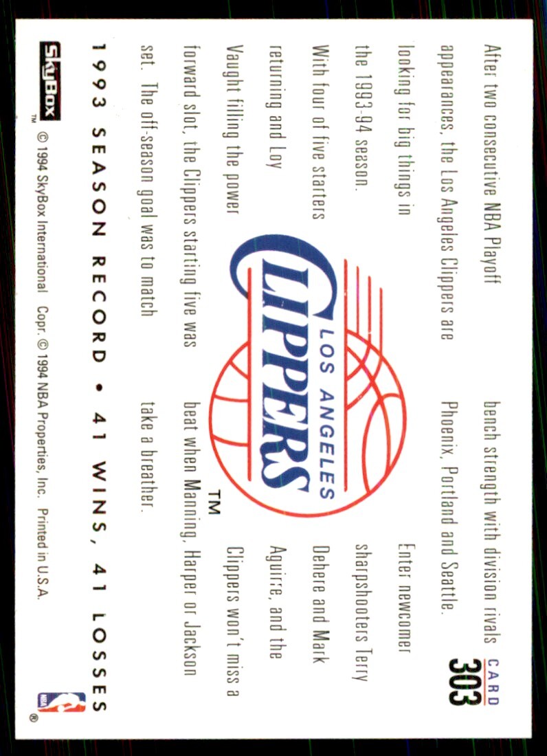 1993-94 SkyBox Terry Dehere/Mark Aguirre Basketball Cards #303
