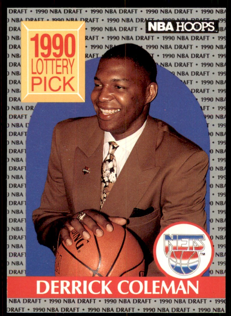 1990-91 Hoops Derrick Coleman Basketball Cards #390