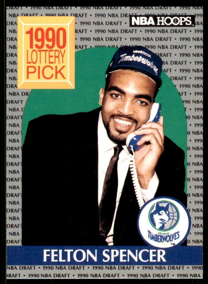 1990-91 Hoops Felton Spencer D Basketball Cards #395