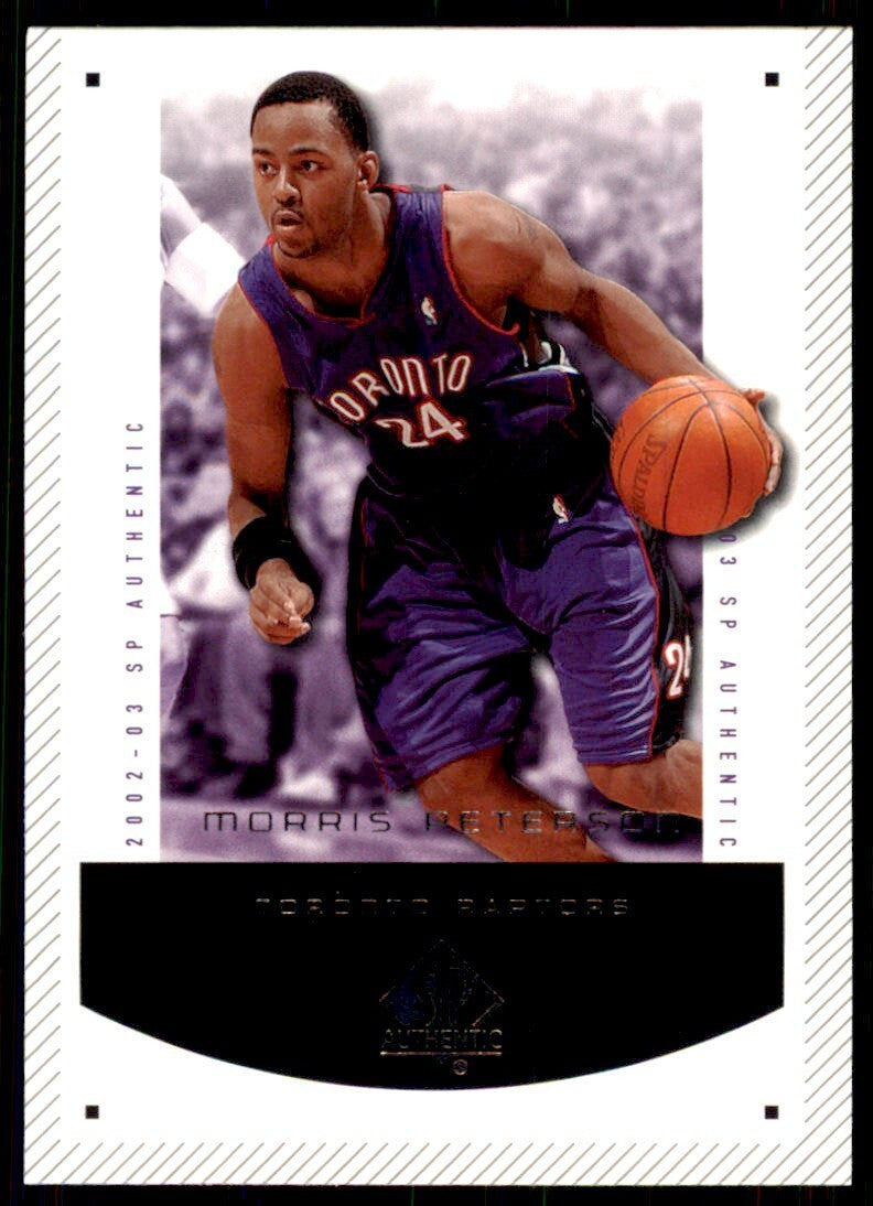 2002-03 Upper Deck SP Authentic Morris Peterson Basketball Cards #91