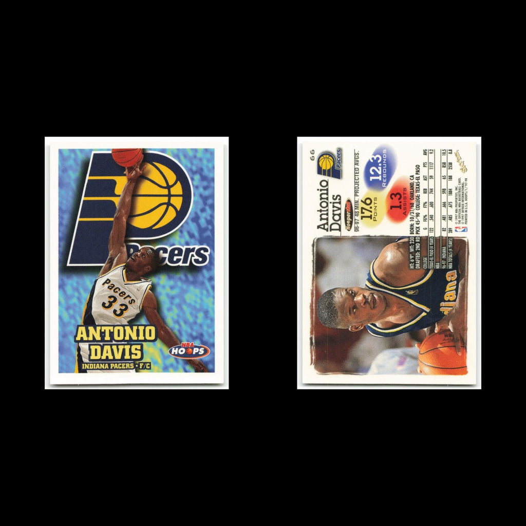Antonio Davis #66 1997 Hoops Indiana Pacers Basketball Card NBA NM