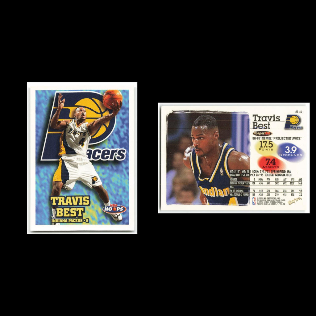 Travis Best #64 1997 Hoops Indiana Pacers Basketball Card NBA NM