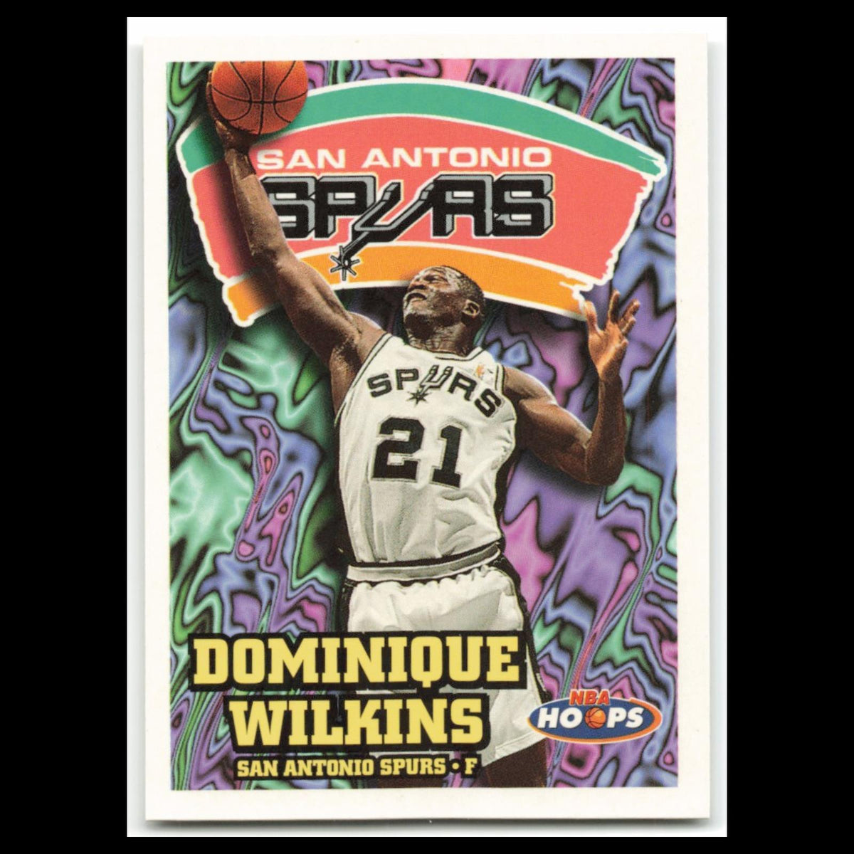 Dominique Wilkins #137 1997 Hoops San Antonio Spurs Basketball Card NBA NM