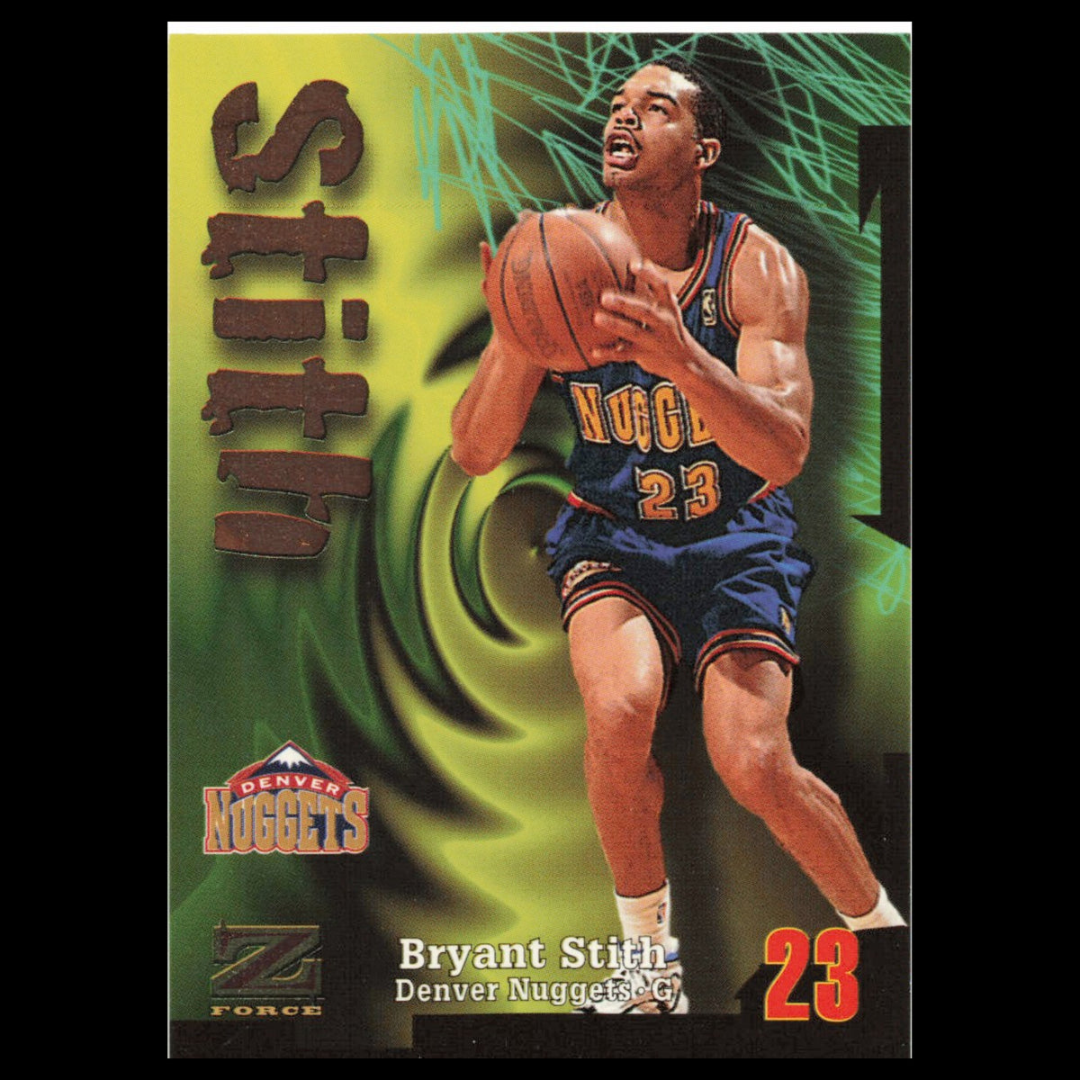 Bryant Stith #79 1997 SkyBox Z-Force Denver Nuggets Basketball Card NBA NM