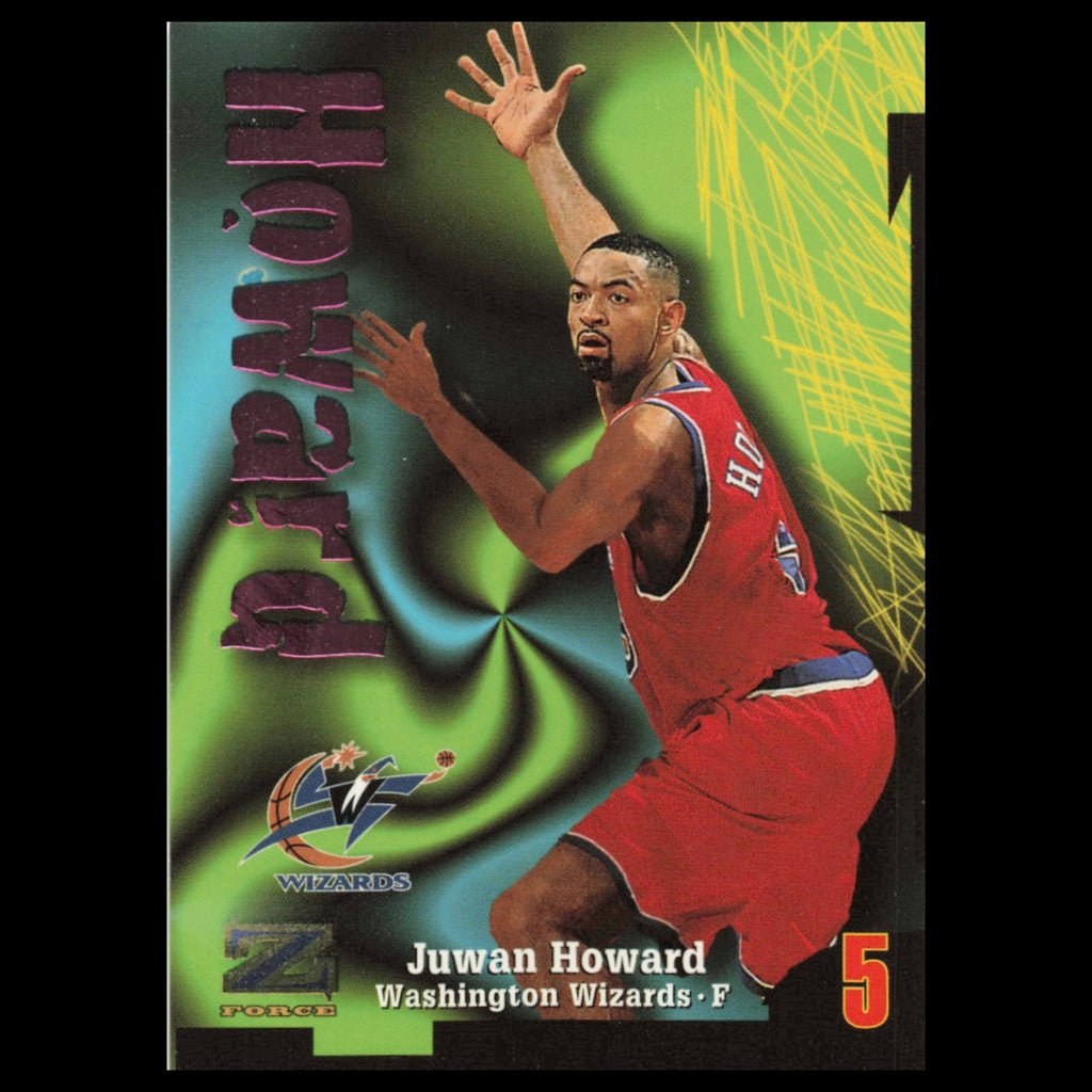 Juwan Howard #5 1997 SkyBox Z-Force Washington Wizards Basketball Card NBA NM
