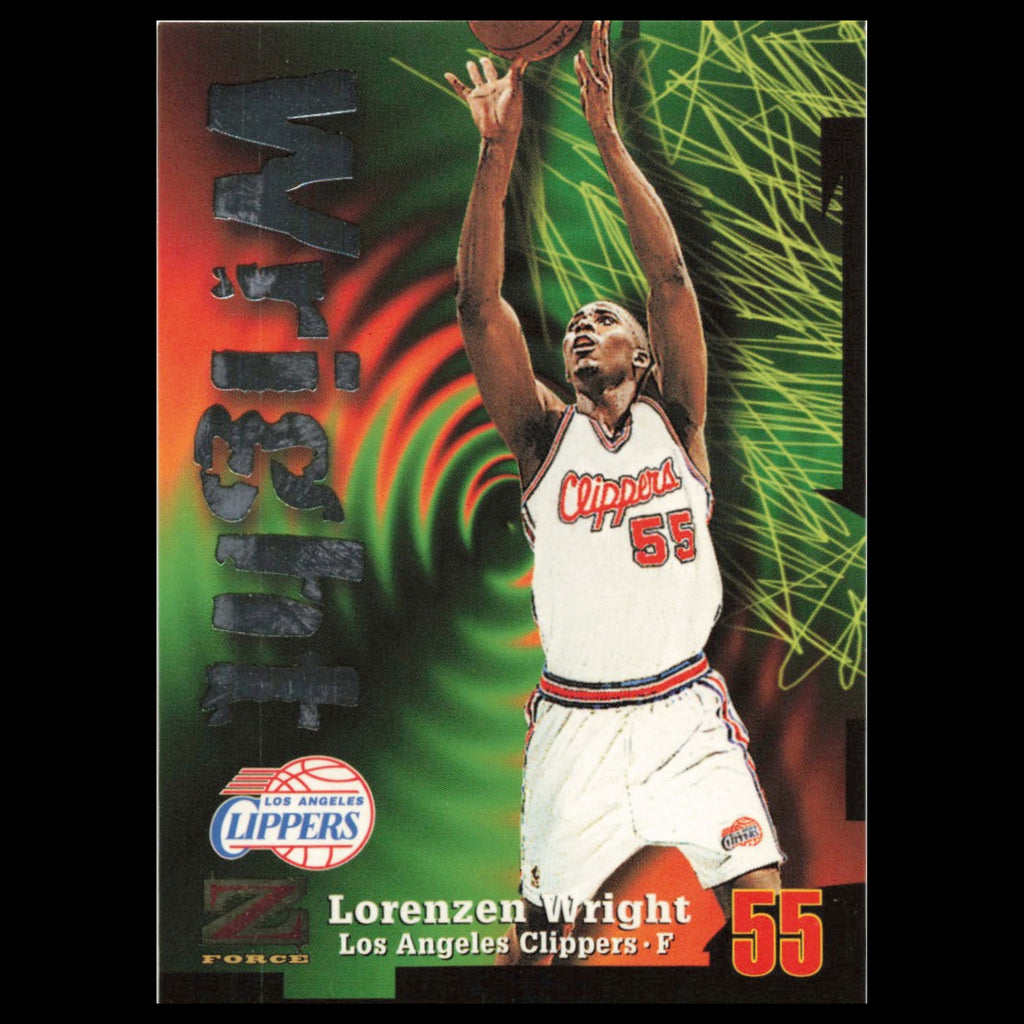 Lorenzen Wright #80 1997 SkyBox Z-Force Los Angeles Clippers Basketball Card NBA