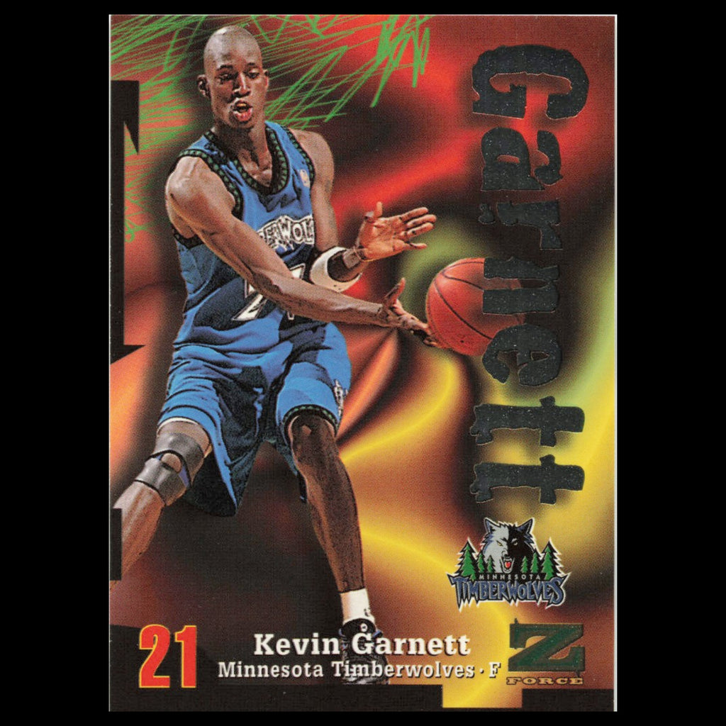 Kevin Garnett #21 1997 SkyBox Z-Force Minnesota Timberwolves Basketball Card NBA