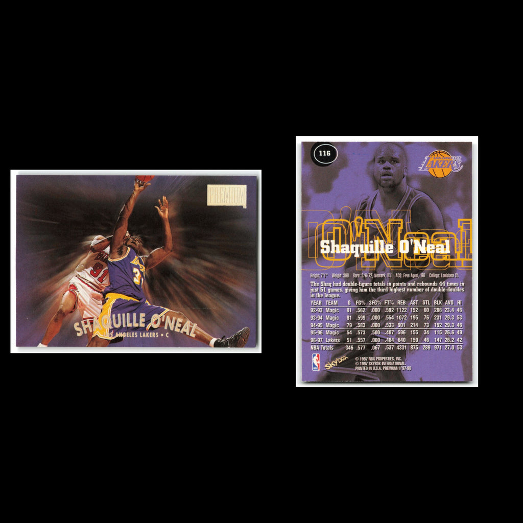 Shaquille ONeal #116 1997 SkyBox Premium Los Angeles Lakers Basketball Card NBA